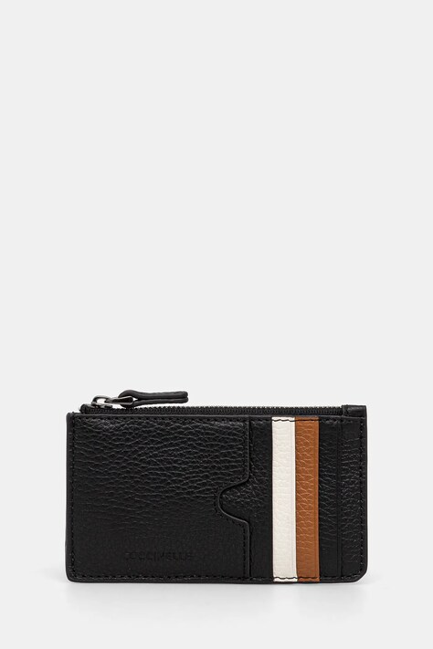 Kožená peněženka Coccinelle STG MULTICOLOR černá barva, MUL 87 02 01
