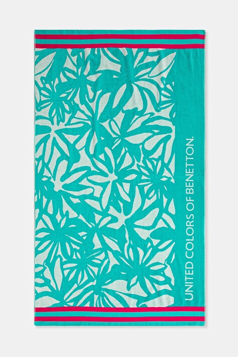 United Colors of Benetton prosop din bumbac culoarea turcoaz, 61GP2801Q