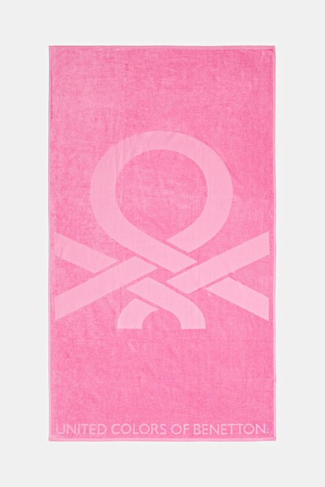 Бавовняний рушник United Colors of Benetton колір рожевий 6H832801A