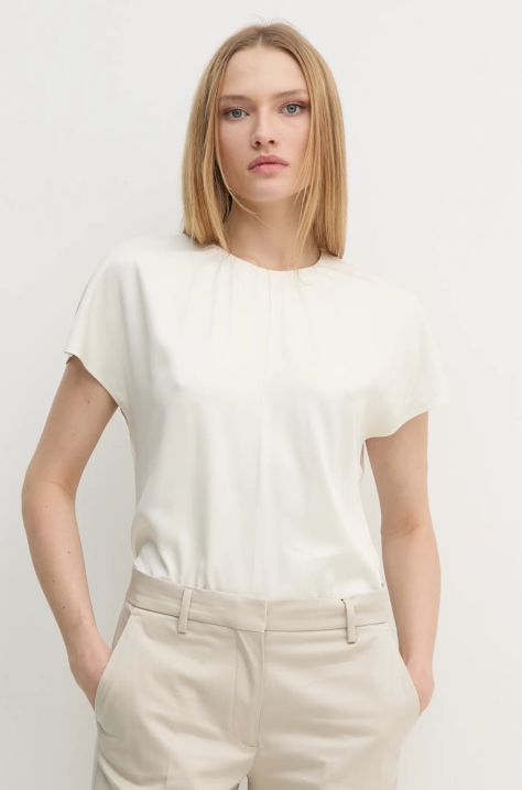 Bluza Calvin Klein za žene, boja: bež, bez uzorka, K20K207839