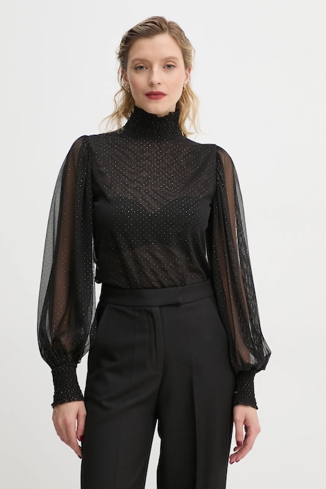 Majica Bruuns Bazaar ženska, črna barva, BBW4285