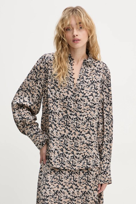 Bruuns Bazaar bluza femei, culoarea negru, modelator, BBW4309