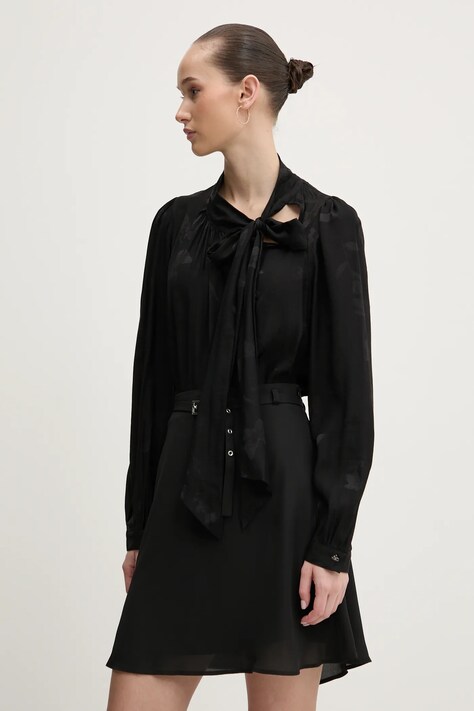HUGO bluza femei, culoarea negru, modelator, 50533846
