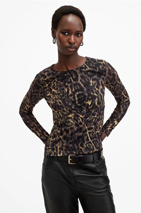 Блузка AllSaints EDANA женская цвет чёрный узор W161JB