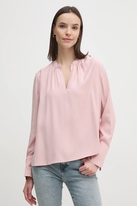 Tommy Hilfiger bluza femei, culoarea roz, neted, WW0WW44049