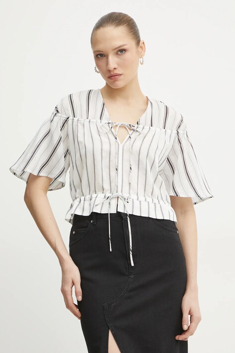 Pinko bluza femei, culoarea alb, modelator, 104947 A2FY