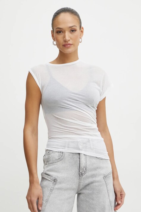 Pinko tricou femei, culoarea alb, 104652 A2CL