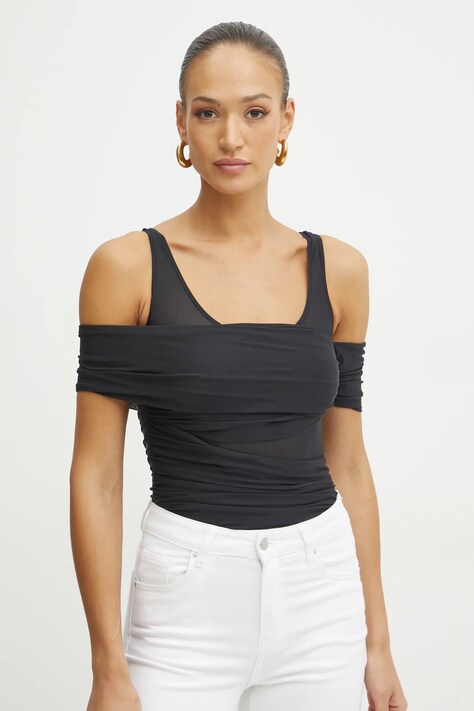 Pinko body femei, culoarea negru, neted, 104832 A2H1