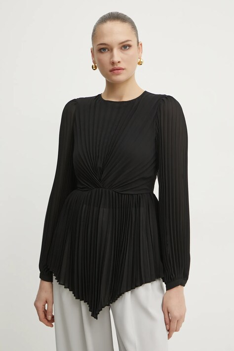 Twinset bluza femei, culoarea negru, neted, 251TP2333