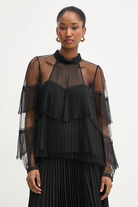 Блуза Twinset в черно с изчистен дизайн 251TP2513