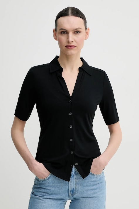 Marc O'Polo bluza femei, culoarea negru, neted, 503205251183