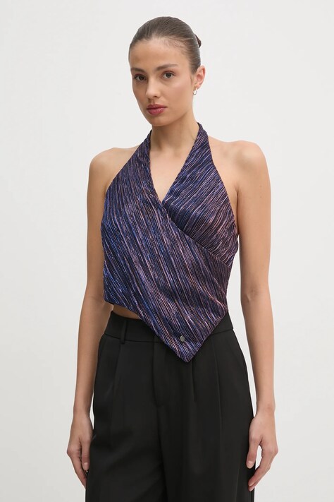 Pepe Jeans top ANNIE culoarea albastru marin, modelator, PL304965