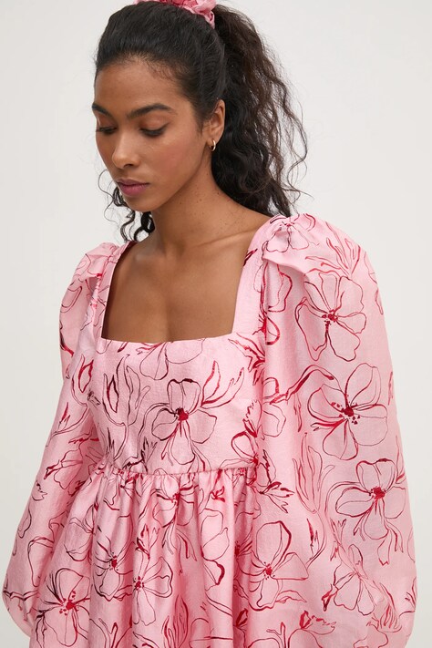 Stine Goya bluza femei, culoarea roz, modelator, SG-PS25-T018-2067