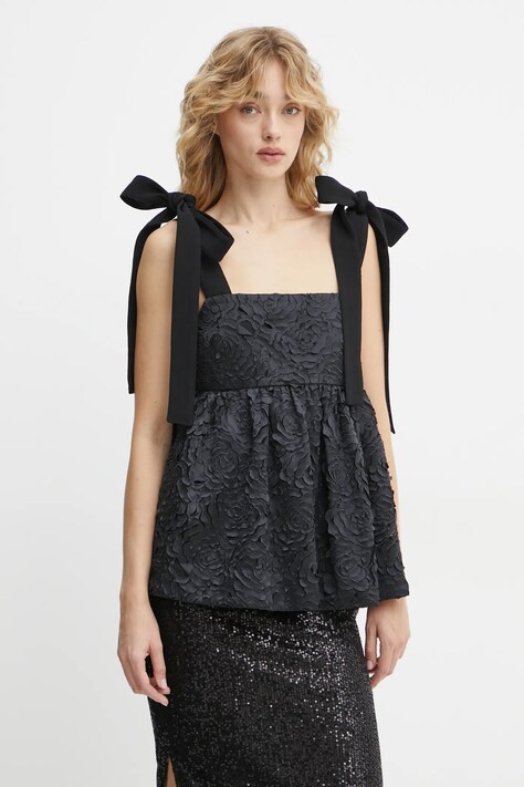 Stine Goya bluza femei, culoarea negru, modelator, SG-PS25-T035-2320