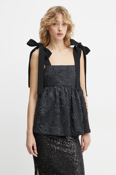 Stine Goya bluza femei, culoarea negru, modelator, SG-PS25-T035-2320