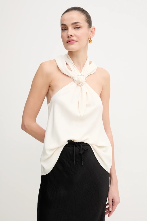 Marella top BERMUDA femei, culoarea alb, neted, 2513161013200