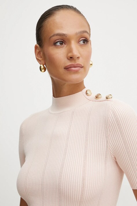 Pulover Marciano Guess GRACE za žene, boja: narančasta, lagani, s poludolčevitom, 5RGR24 5810Z