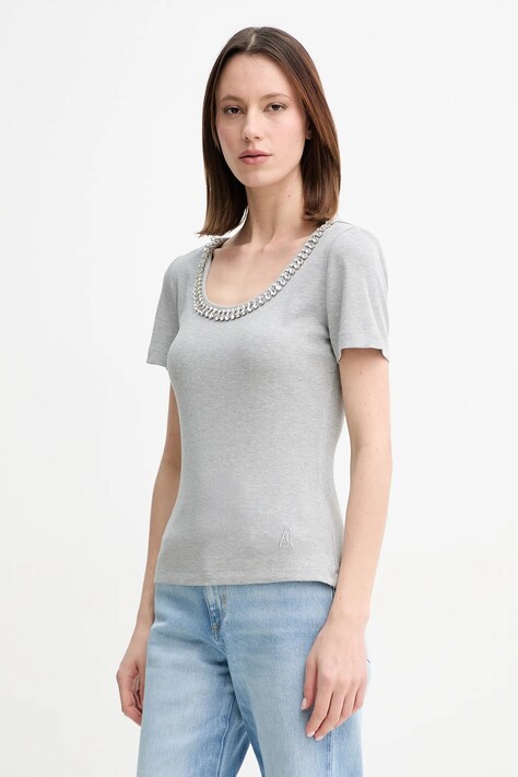 Marciano Guess tricou LAURA femei, culoarea gri, 5RGP18 6299A