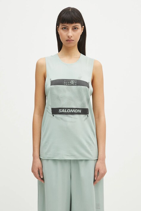 Топ MM6 Maison Margiela x Salomon в зелено S52NL0071.M20101