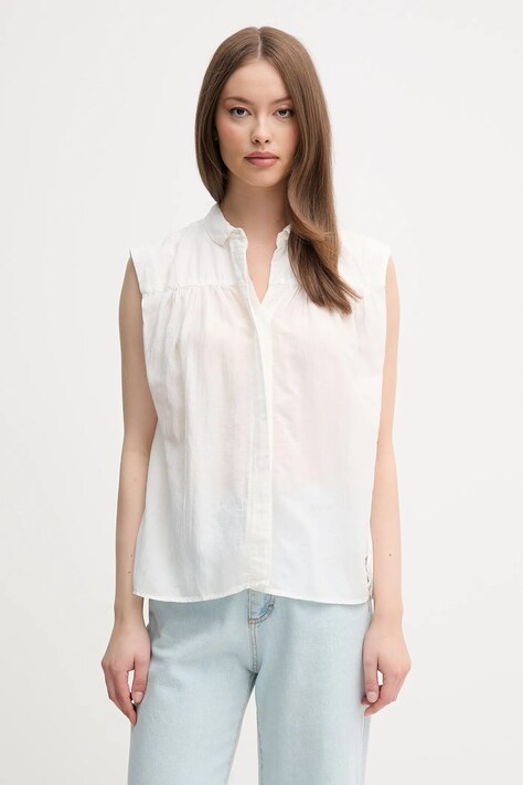 Pepe Jeans cămașă DERBY culoarea bej, cu guler clasic, regular, PL304996