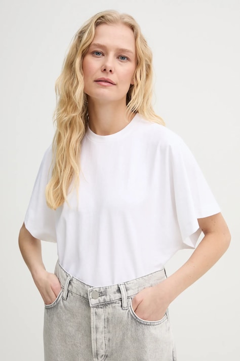 Памучна тениска AllSaints ARTIA в бяло W077JB