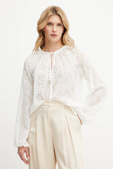Guess bluză DANILE culoarea alb, uni, W5GH60 W0WA2