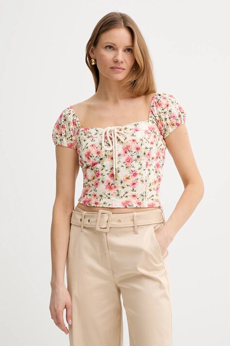 Guess camicetta ELIANE colore beige W5GP13 KCVA1