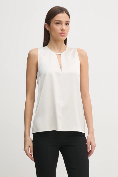 Calvin Klein bluza femei, culoarea bej, neted, K20K208190