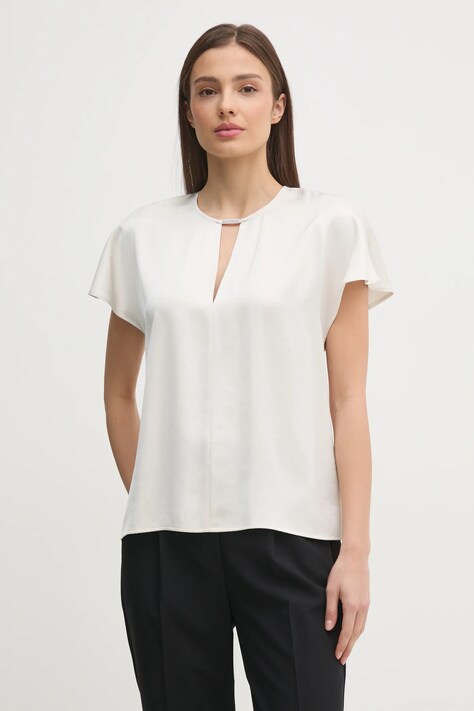 Calvin Klein bluza femei, culoarea bej, neted, K20K208191