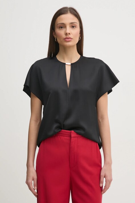 Calvin Klein bluza femei, culoarea negru, neted, K20K208191