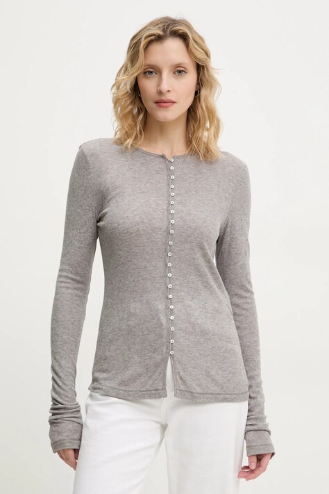 By Malene Birger kardigan z domieszką wełny JANES damski kolor brązowy lekki 103075
