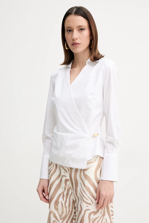 Marciano Guess cămașă TYRA femei, culoarea alb, cu guler clasic, slim, 5GGH06 7299A