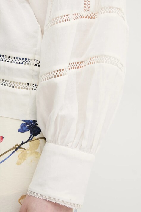 Блузка MUNTHE FINETTA — SS25-BDD0I8, бежевий — фото 5