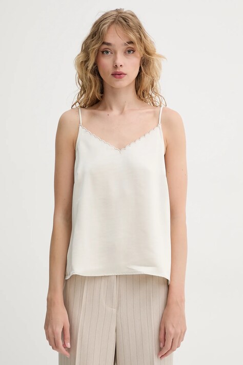 Bruuns Bazaar top femei, culoarea bej, uni, BBW4438
