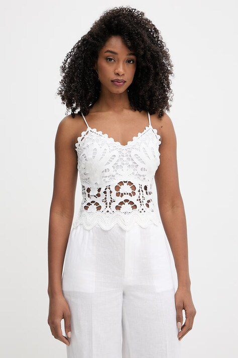 Morgan bluzka OBEAU damska kolor biały gładka OBEAU