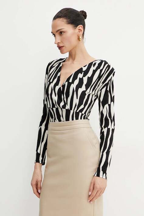 Morgan bluza TALMA femei, culoarea negru, modelator, TALMA