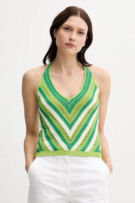 United Colors of Benetton top culoarea verde, 1194EH01E