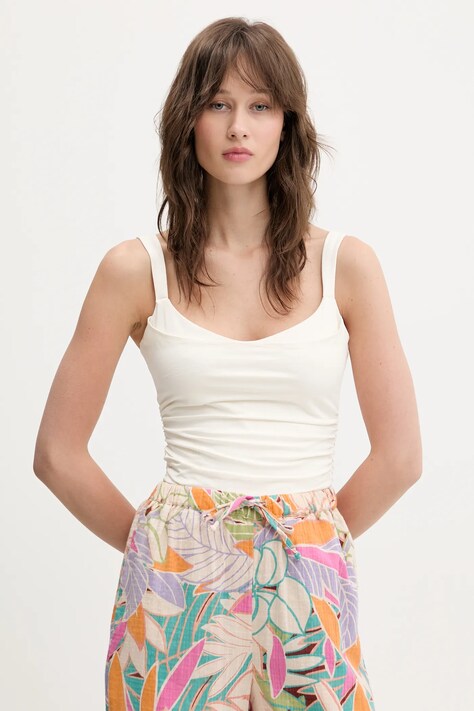 Abercrombie & Fitch top culoarea bej, KI139-5408