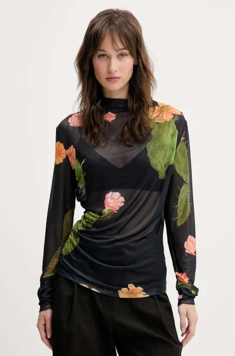Bimba Y Lola bluzka damska kolor granatowy wzorzysta 251BR7451.10120