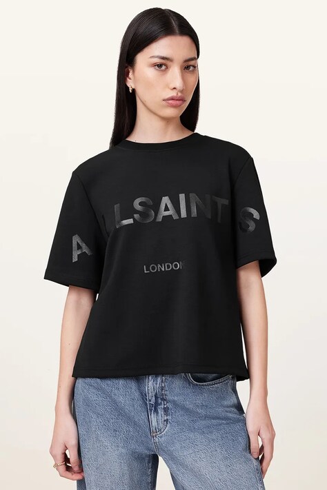 Тениска AllSaints LINI BIGGY в черно W210JA