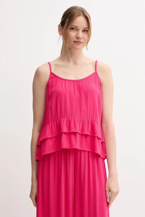 Блузка United Colors of Benetton цвет розовый однотонная 4VW95H00B