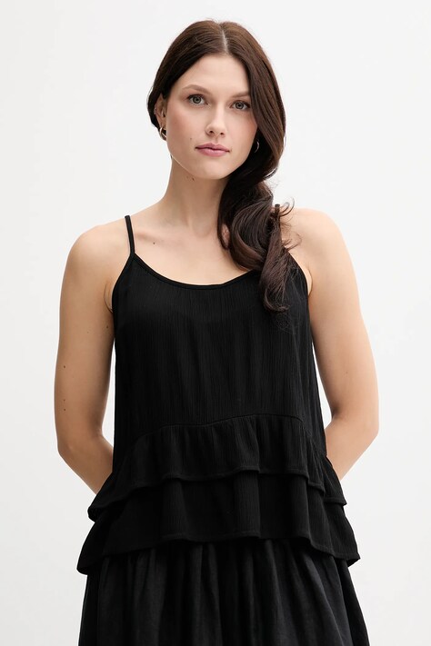 United Colors of Benetton bluză culoarea negru, uni, 4VW95H00B