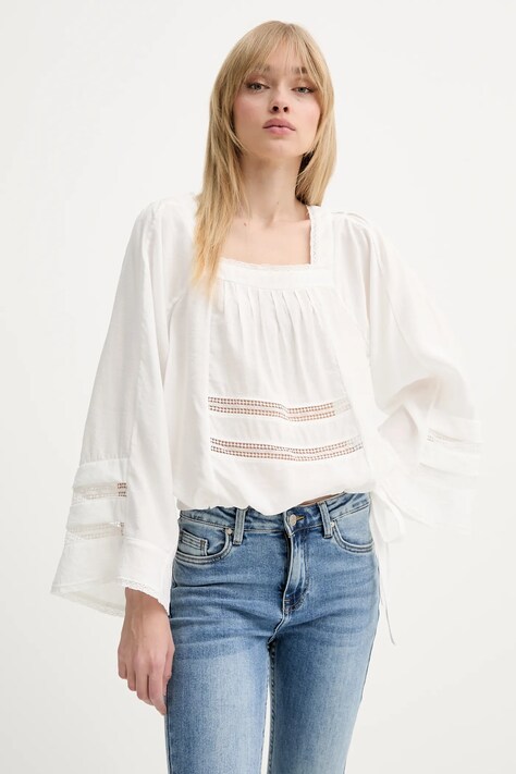 MUNTHE bluză UROSE culoarea alb, uni, 255101825521