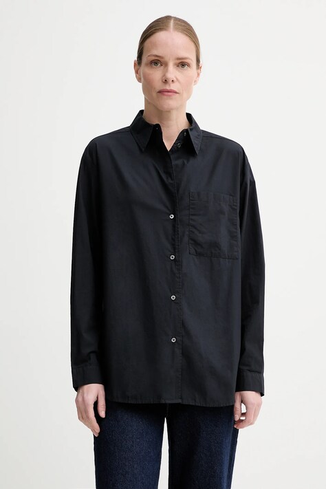Marc O'Polo cămașă din bumbac culoarea bleumarin, cu guler clasic, regular, 500105142557