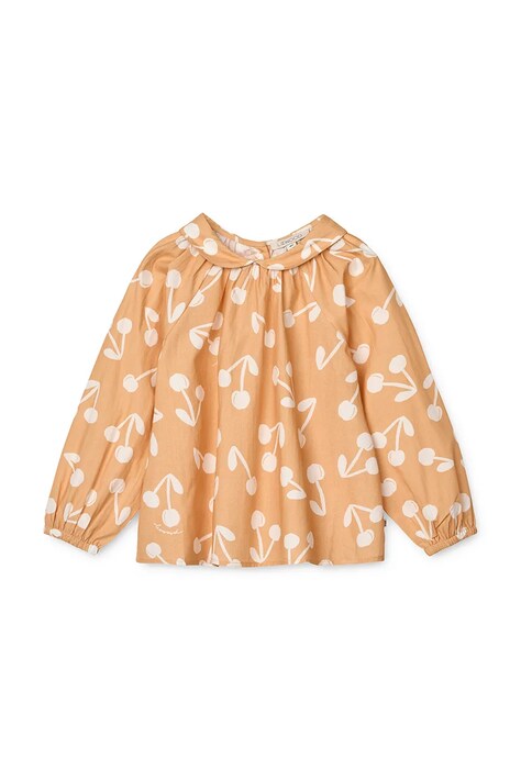 Detská bavlnená blúzka Liewood Rhea Printed Top oranžová farba, vzorovaná, LW19917