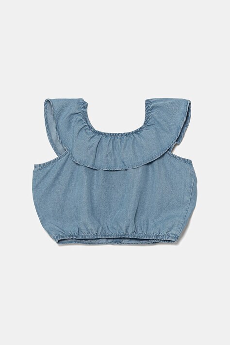 Дитяча блузка United Colors of Benetton — SS25-BDG01O, блакитний — фото 2