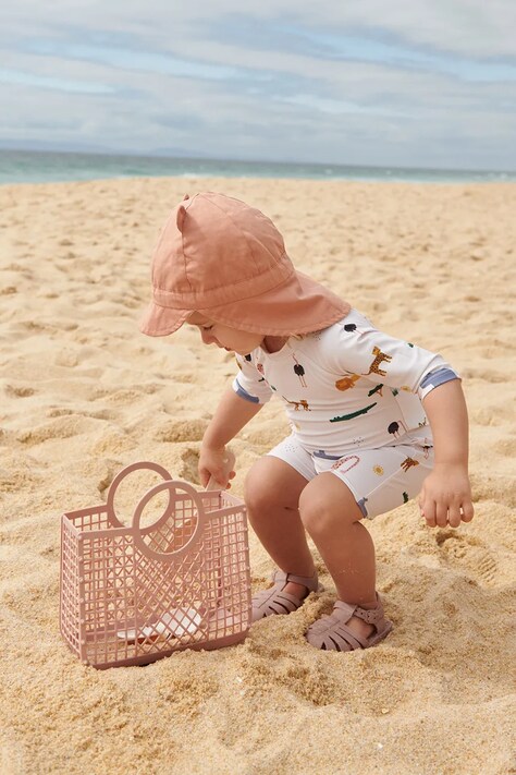 Liewood baba fürdőruha Thor Baby Swim Jumpsuit bézs, LW19672
