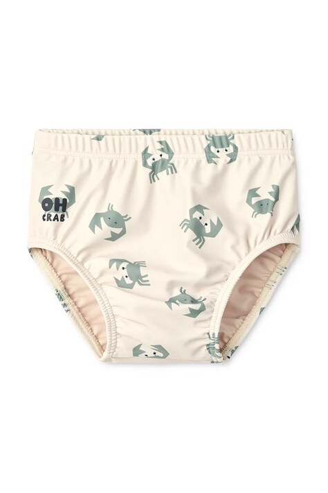 Liewood costum de baie pentru copii Anthony Baby Printed Swim Pants culoarea bej, LW19980