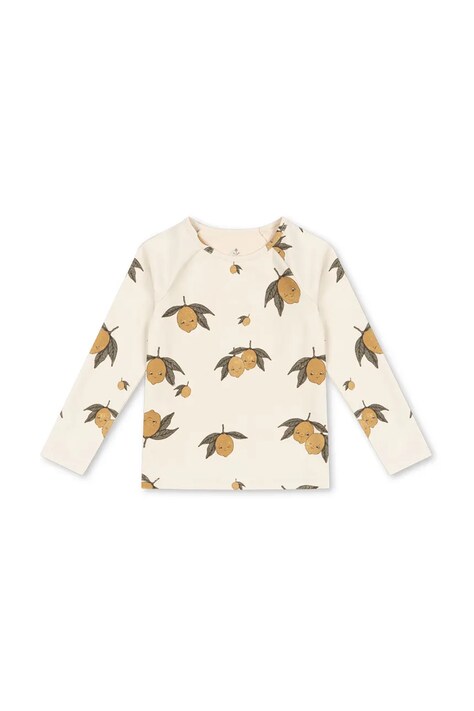 Konges Sløjd longsleeve de baie pentru copii ASTER SWIM BLOUSE GRS culoarea bej, KS102479