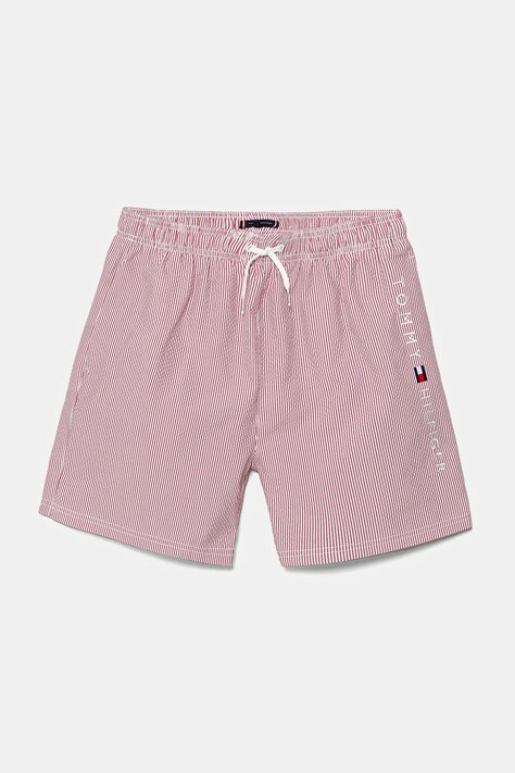 Tommy Hilfiger pantaloni scurti de baie copii culoarea rosu, UB0UB00580